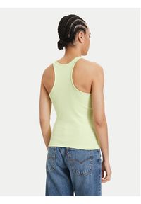 Tommy Jeans Top Racerback DW0DW22264 Zielony jasny Slim Fit. Kolor: zielony. Materiał: bawełna #3