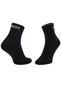 skechers - Skarpetki sportowe dla dorosłych 3PPK Unisex Mesh Ventilation Quarter Socks. Kolor: czarny. Materiał: bawełna, poliamid, elastan