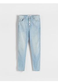 Reserved - Jeansy slim z wysokim stanem - niebieski. Stan: podwyższony. Kolor: niebieski #1