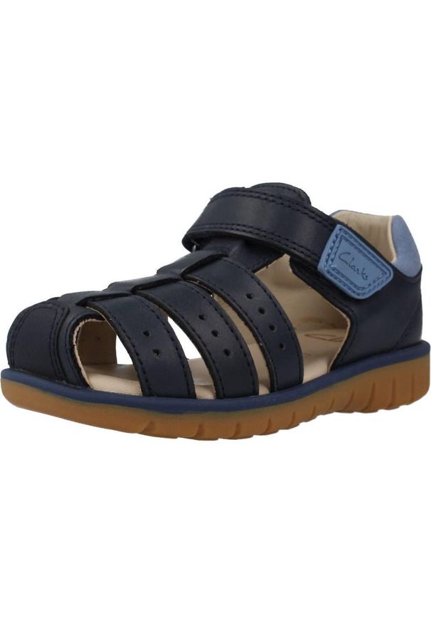Clarks - Sandały CLARKS ROAM BAY T Niebieski. Kolor: niebieski. Materiał: skóra. Sezon: lato