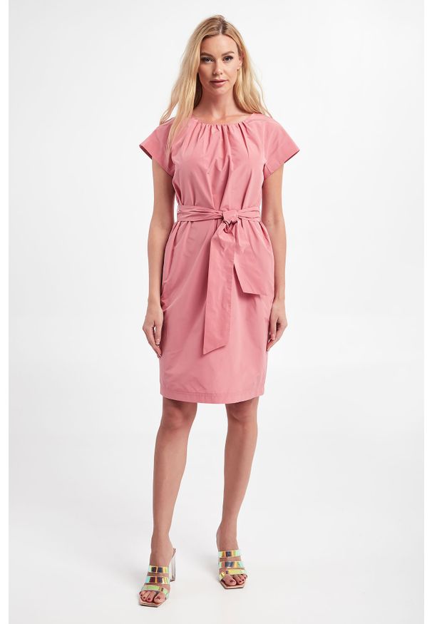 Weekend Max Mara - Sukienka Vaimy WEEKEND MAX MARA. Materiał: bawełna. Długość rękawa: krótki rękaw. Długość: mini