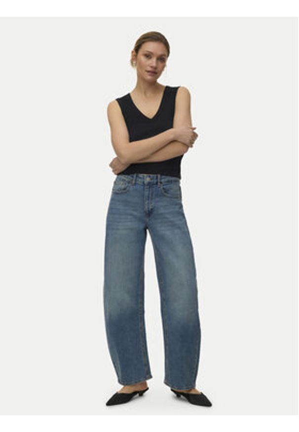 Vero Moda Top Chloe 10342916 Czarny Regular Fit. Kolor: czarny. Materiał: bawełna