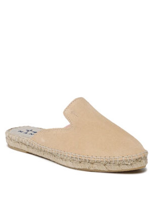 Manebi Espadryle Suede Mules M 1.1 M0 Beżowy. Kolor: beżowy. Materiał: skóra, zamsz