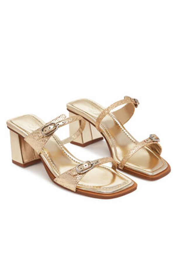 Aldo Klapki Maymay 14028463 Złoty. Kolor: złoty. Materiał: skóra