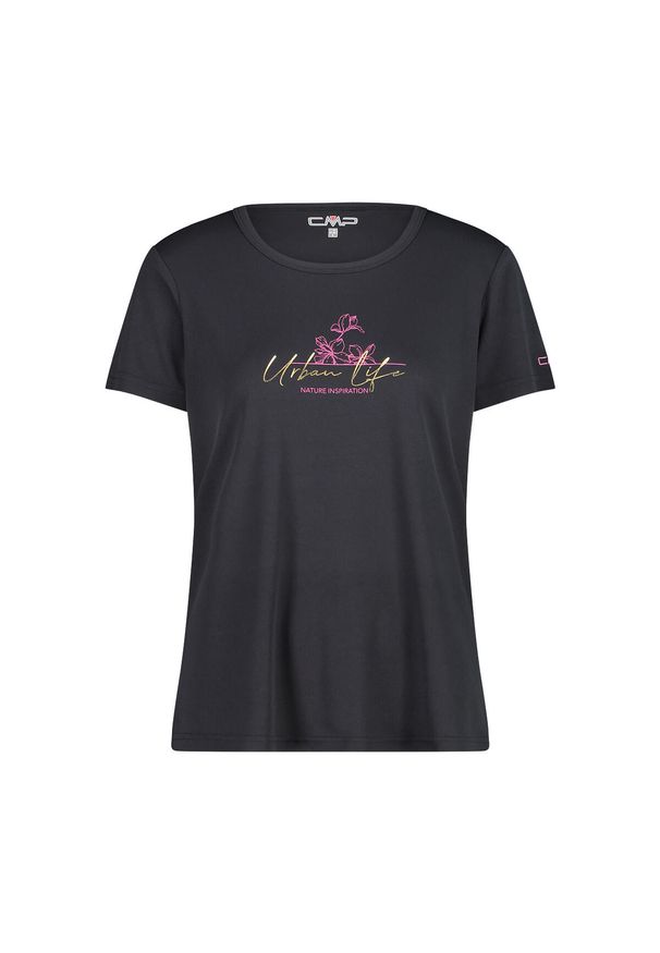 Koszulka damska CMP. Kolor: różowy. Materiał: materiał, tkanina. Sport: turystyka piesza