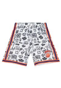 Mitchell & Ness - Szorty New York Knicks Doodle Swingman 1991/92. Kolor: biały. Sezon: lato. Sport: koszykówka #1