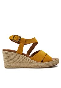 Geox Espadryle D Panarea D45UYD 00022 C2000 Żółty. Kolor: żółty. Materiał: zamsz, skóra