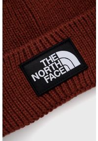 The North Face Czapka kolor bordowy z cienkiej dzianiny. Kolor: czerwony. Materiał: dzianina #2