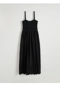Reserved - Sukienka na ramiączka - czarny. Kolor: czarny. Materiał: materiał, bawełna. Długość rękawa: na ramiączkach #1