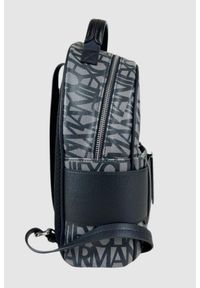 Armani Exchange - ARMANI EXCHANGE Mały czarno-beżowy plecak. Kolor: czarny