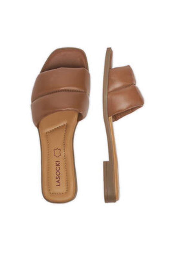 Lasocki Klapki WI16-MENA-16 Brązowy. Kolor: brązowy. Materiał: skóra
