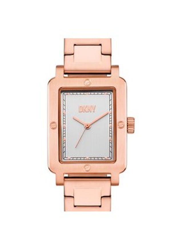 DKNY Zegarek City Rivet NY6663 Różowe złoto. Kolor: wielokolorowy, różowy, złoty