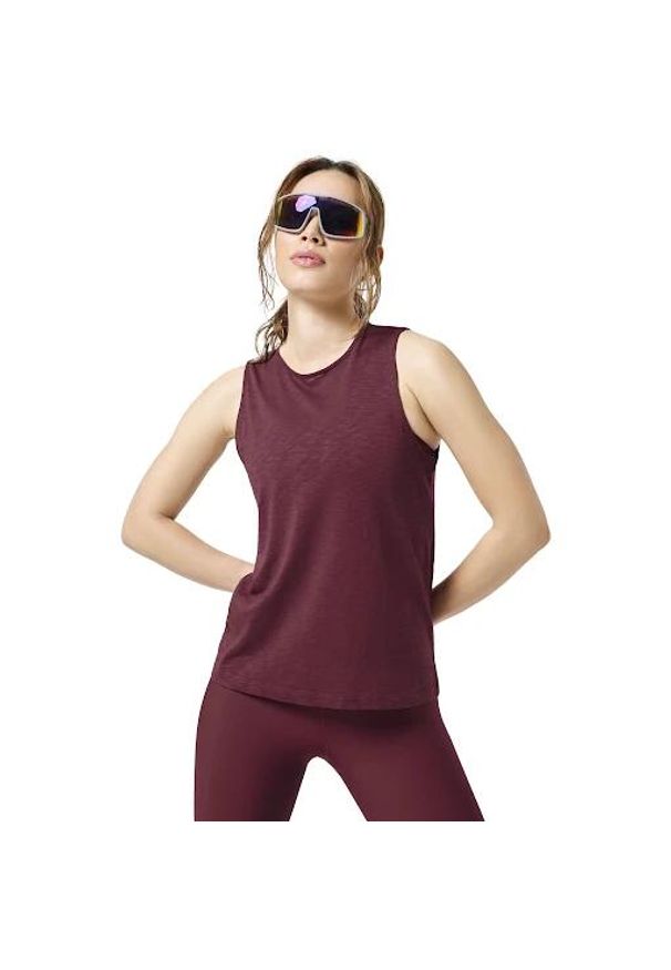 CASALL - Damska Koszulka Sportowa Casall Soft Tank Top Fitness Joga. Kolor: czerwony, brązowy, wielokolorowy. Materiał: tkanina. Sport: fitness, joga i pilates