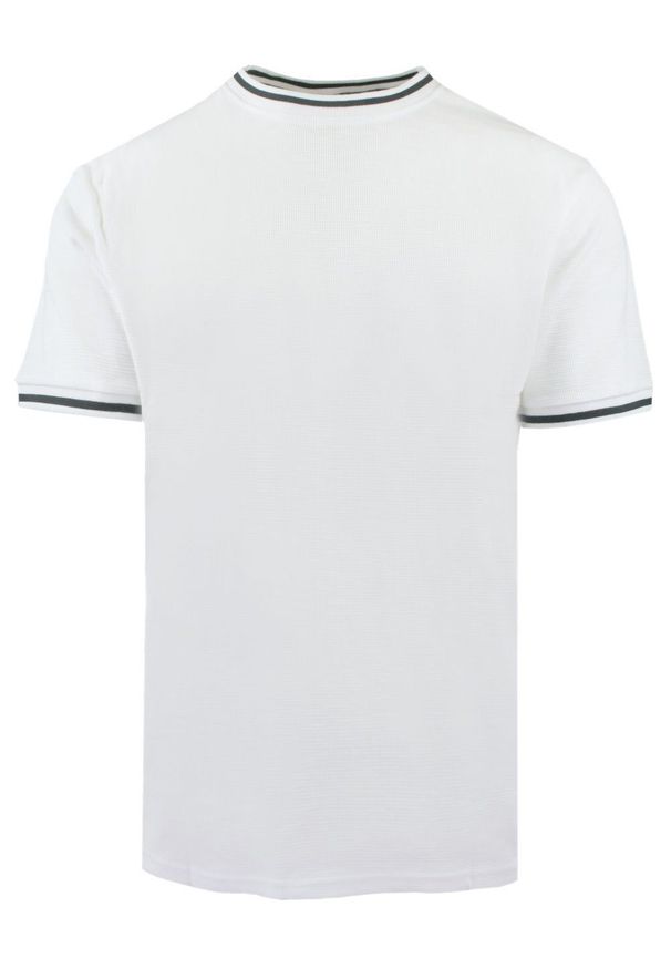 Męski T-Shirt z Dzianiny Bawełnianej - Brave Soul - Biały. Okazja: na co dzień. Kolor: biały. Materiał: bawełna. Sezon: wiosna, lato. Styl: casual