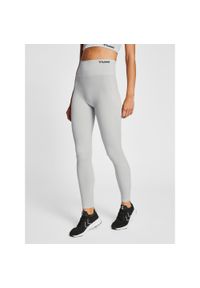 Legging damskie bezszwowe żebrowanie Hummel Mt Rest. Kolor: szary. Materiał: dresówka, prążkowany #1