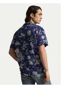 Polo Ralph Lauren Koszula 710B14282001 Granatowy Classic Fit. Typ kołnierza: polo. Kolor: niebieski. Materiał: wiskoza #7