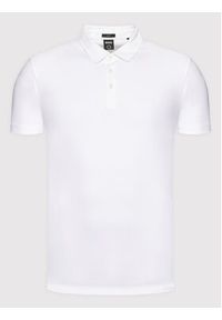 BOSS - Boss Polo Palosh 50471335 Biały Slim Fit. Typ kołnierza: polo. Kolor: biały. Materiał: bawełna