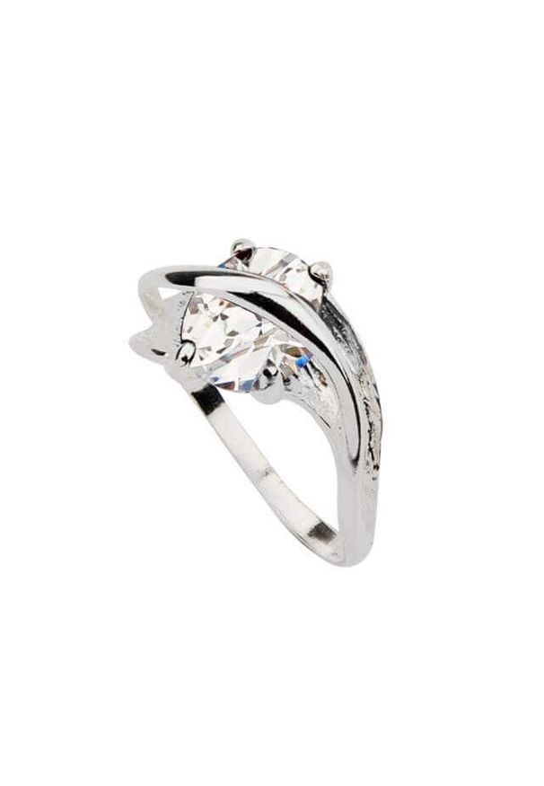 Polcarat Design - Srebrny pierścionek z cyrkoniami PK 1638. Materiał: srebrne. Kolor: srebrny. Wzór: aplikacja. Kamień szlachetny: cyrkonia