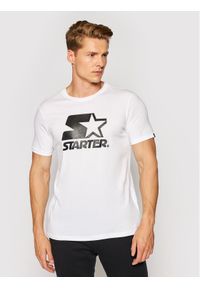 Starter T-Shirt SMG-008-BD Biały Regular Fit. Kolor: biały. Materiał: bawełna #1