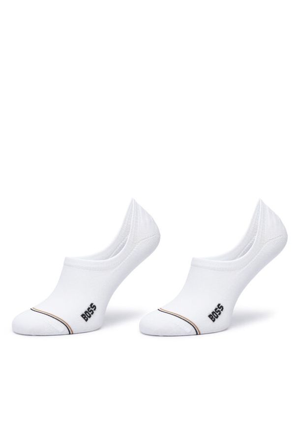BOSS Stopki 2-pack 2P Lc Iconic 50502091 Biały. Kolor: biały. Materiał: bawełna