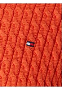 TOMMY HILFIGER - Tommy Hilfiger Sweter Fine WW0WW41474 Pomarańczowy Regular Fit. Kolor: pomarańczowy #3