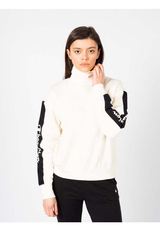 Champion Bluza | 115574 | Kobieta | Ecru. Okazja: na co dzień. Typ kołnierza: golf. Materiał: bawełna, poliester. Styl: klasyczny, sportowy, casual