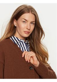 Weekend Max Mara Kardigan Arad 2425346042 Brązowy Relaxed Fit. Kolor: brązowy. Materiał: wełna #4