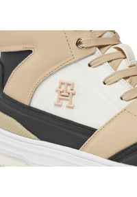 TOMMY HILFIGER - Tommy Hilfiger Sneakersy Th Basket Sneaker Hi FW0FW07757 Beżowy. Kolor: beżowy. Materiał: skóra #6