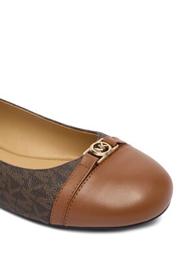 MICHAEL Michael Kors Baleriny Mandy Flat 40F5MAFP1L Brązowy. Kolor: brązowy. Materiał: skóra