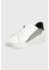 Armani Exchange sneakersy kolor biały. Nosek buta: okrągły. Zapięcie: sznurówki. Kolor: biały. Materiał: guma #3