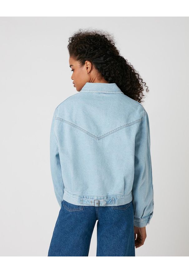 Wrangler - WRANGLER WESTERN UTILITY JACKET DAMSKA KURTKA JEANSOWA CLOUD NINE W427MC25E 112128831. Materiał: jeans