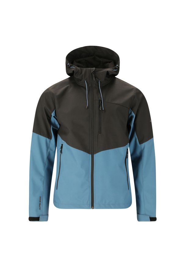 Kurtka wodoodporna Whistler Rodney. Kolor: niebieski, wielokolorowy, szary, brązowy. Materiał: softshell, materiał. Sport: turystyka piesza