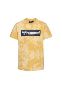 Koszulka dla dzieci Hummel Jump AOP. Kolor: wielokolorowy, brązowy, żółty. Wzór: aplikacja, nadruk. Sport: joga i pilates #1