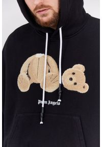 PALM ANGELS Czarna męska bluza z kapturem Bear, Rozmiar XXL. Typ kołnierza: kaptur. Kolor: czarny