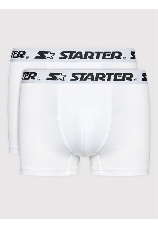Starter Komplet 2 par bokserek SM-006-BD Biały. Kolor: biały. Materiał: bawełna