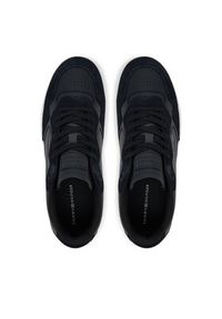 TOMMY HILFIGER - Tommy Hilfiger Sneakersy Th Basket Better Mix FM0FM05520 Czarny. Kolor: czarny. Materiał: skóra #6