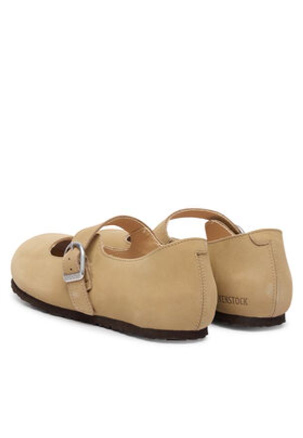 Birkenstock Baleriny Santa Clarita 1031613 Beżowy. Kolor: beżowy. Materiał: skóra