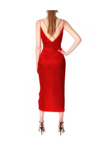 AGGI - Czerwona sukienka AVA SO HOT. Kolor: czerwony. Długość rękawa: na ramiączkach. Długość: midi #2