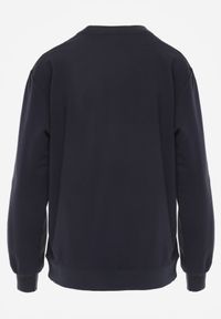 Born2be - Granatowa Bluza o Klasycznym Kroju z Bawełną Merinne. Okazja: na co dzień. Kolor: niebieski. Materiał: bawełna. Styl: klasyczny #4