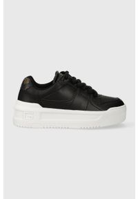 Guess sneakersy LEMMER kolor czarny FL8MMR ELE12. Nosek buta: okrągły. Kolor: czarny. Materiał: guma. Obcas: na platformie