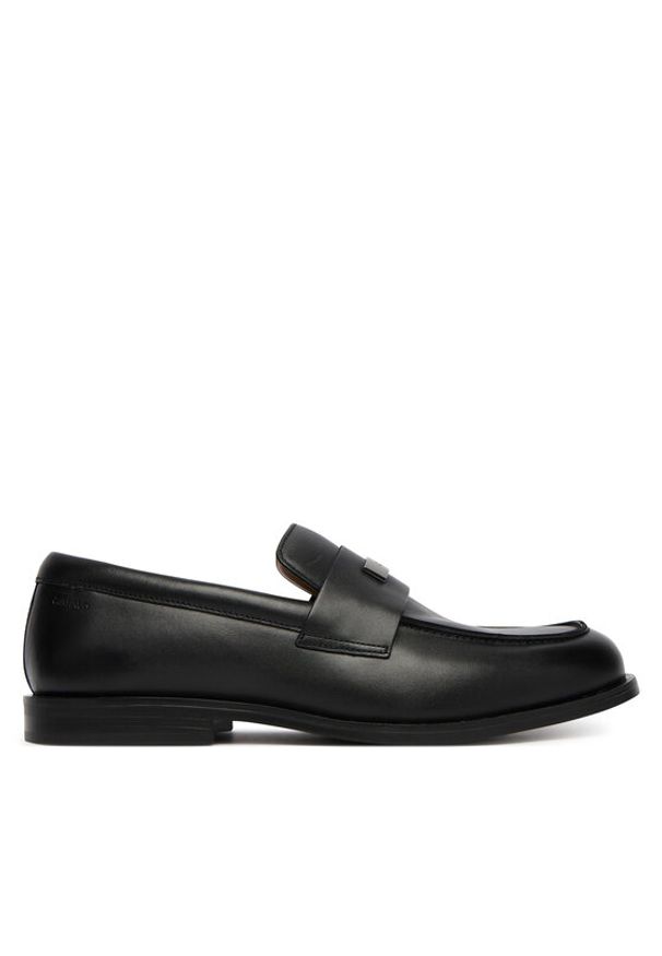Calvin Klein Półbuty Ess Rubber Loafer Hw Plaq Va Lth HM0HM02177 Czarny. Kolor: czarny. Materiał: skóra