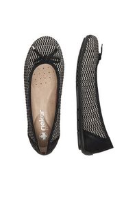 Rieker Baleriny CEO-43850-00 Czarny. Kolor: czarny. Materiał: materiał #8