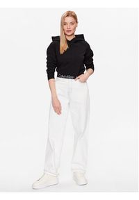 Calvin Klein Jeans Bluza J20J221413 Czarny Regular Fit. Kolor: czarny. Materiał: syntetyk