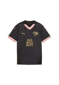 Puma - Młodzieżowa koszulka wyjazdowa Palermo F.C. 24/25 PUMA Black Gold. Kolor: czarny, wielokolorowy, żółty. Materiał: materiał. Sport: piłka nożna