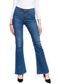 Lee - LEE BREESE DAMSKIE SPODNIE JEANSOWE FLARE L32YRONR 112107771