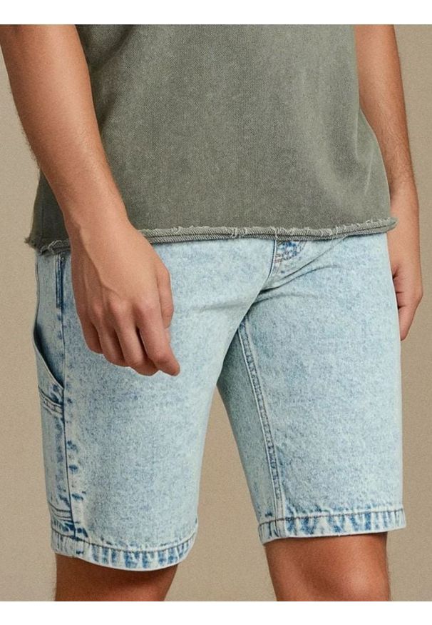 Sinsay - Szorty jeansowe - niebieski. Kolor: niebieski. Materiał: jeans