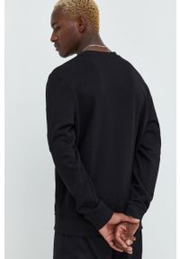 Hugo - HUGO bluza bawełniana 50473900 męska kolor czarny z aplikacją. Okazja: na co dzień. Kolor: czarny. Materiał: bawełna. Wzór: aplikacja. Styl: casual #5