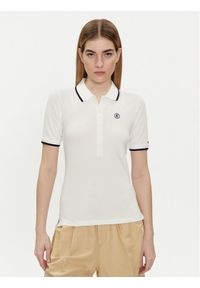 TOMMY HILFIGER - Tommy Hilfiger Polo WW0WW41288 Écru Slim Fit. Typ kołnierza: polo. Materiał: bawełna