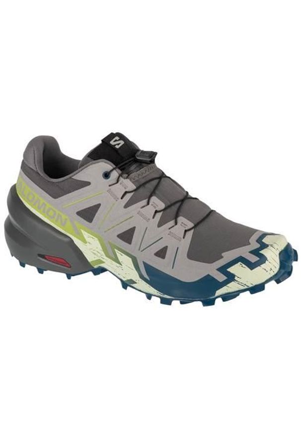 salomon - Buty do biegania męskie Salomon Speedcross 6. Kolor: szary. Materiał: materiał, syntetyk. Szerokość cholewki: normalna. Model: Salomon Speedcross. Sport: bieganie