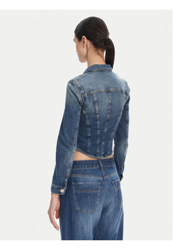 Pinko - PINKO Kurtka jeansowa 104972 A2I5 Niebieski Regular Fit. Kolor: niebieski. Materiał: bawełna